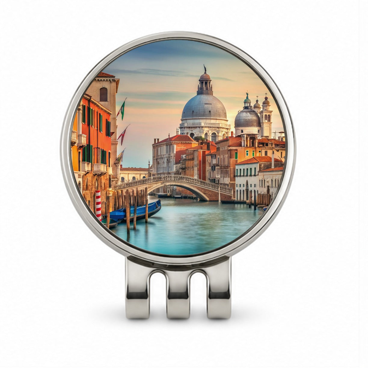 Venice Italy Canal Travel Golf Hat Clip with Ball Marker