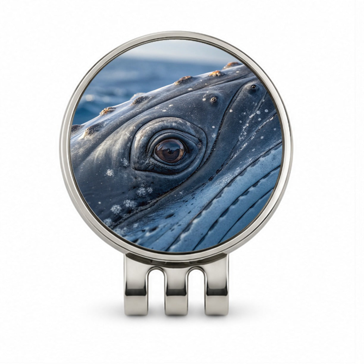 Whale Eye Close Up Golf Hat Clip with Ball Marker
