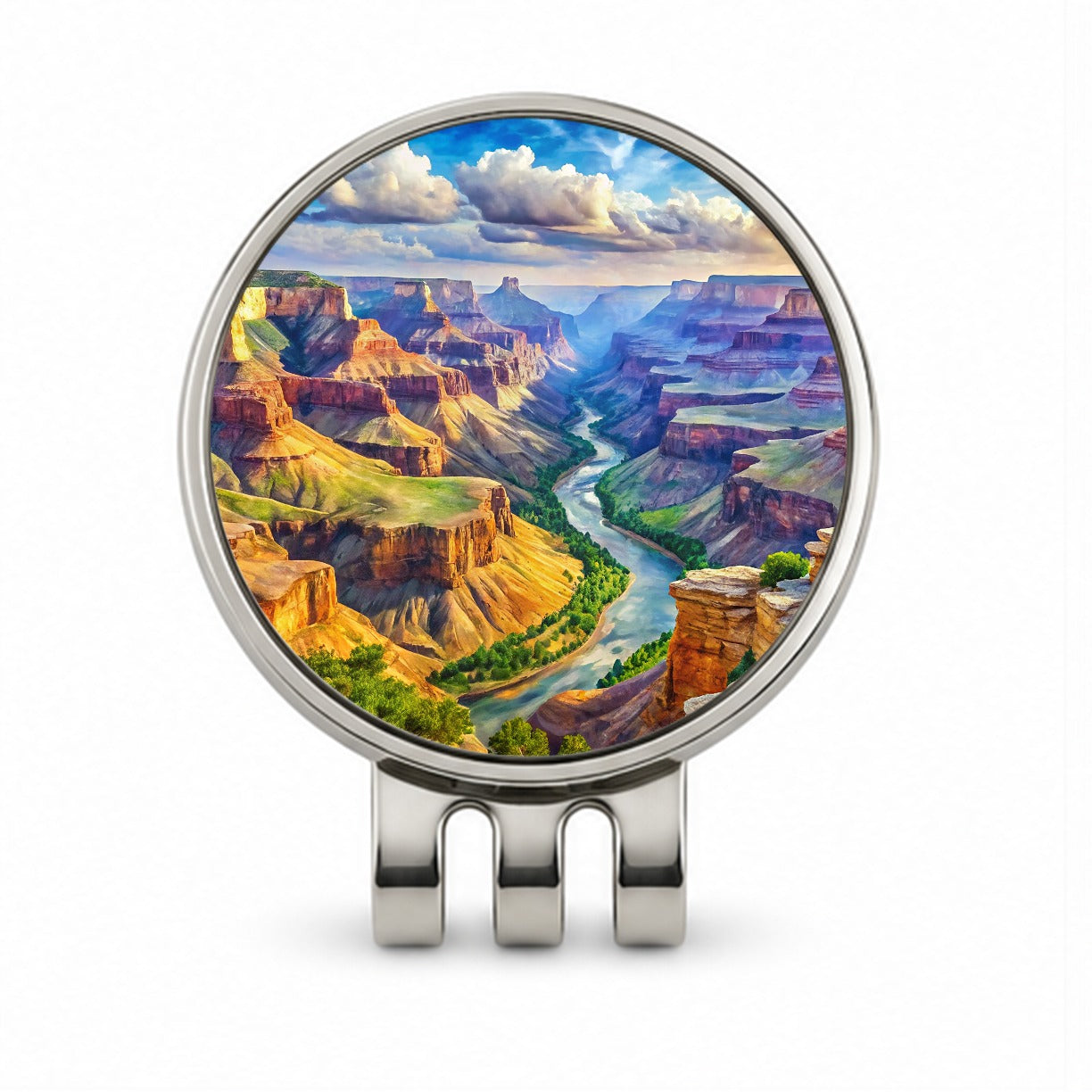 Grand Canyon - Parashant National Monument Arizona Watercolor Style Golf Hat Clip with Ball Marker
