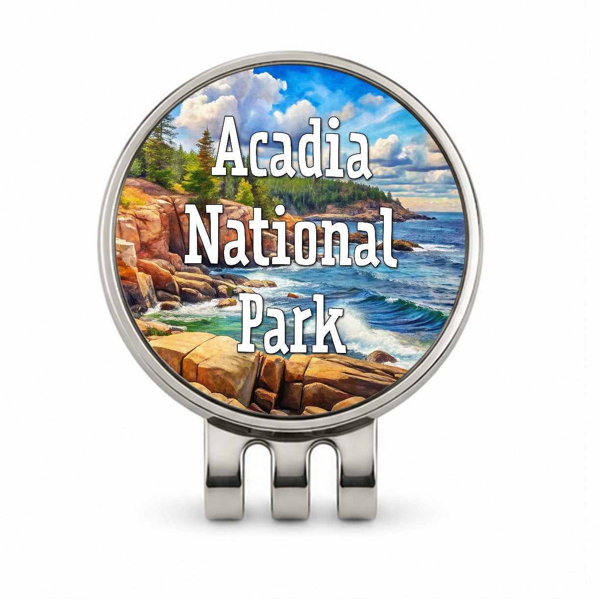 Acadia National Park Maine Golf Hat Clip with Ball Marker