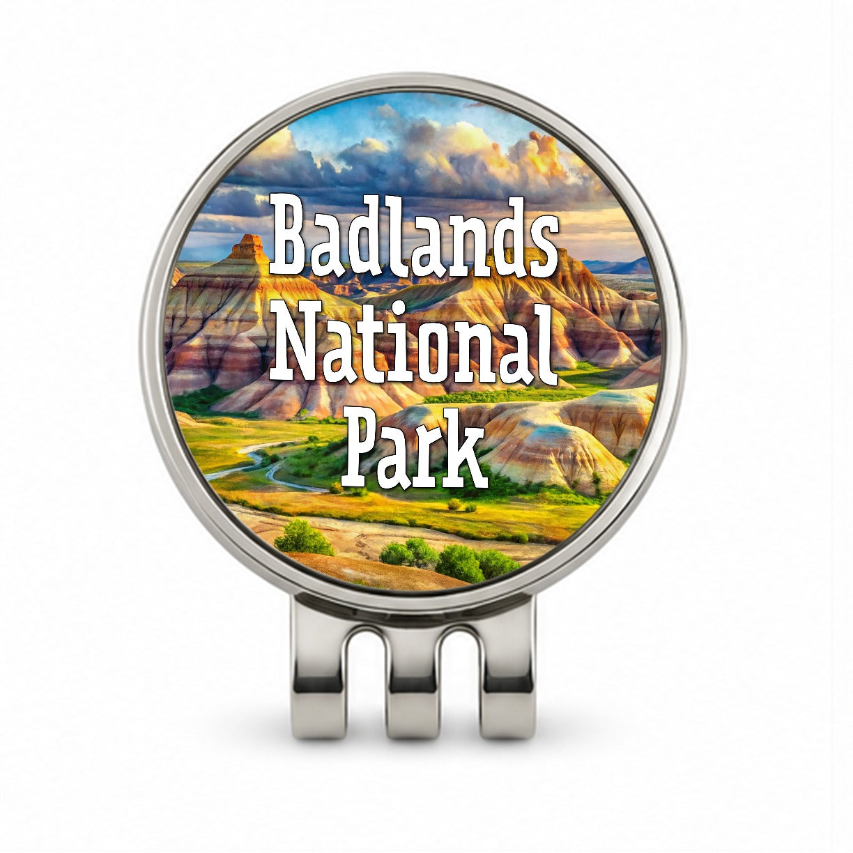 Badlands National Park South Dakota Golf Hat Clip with Ball Marker