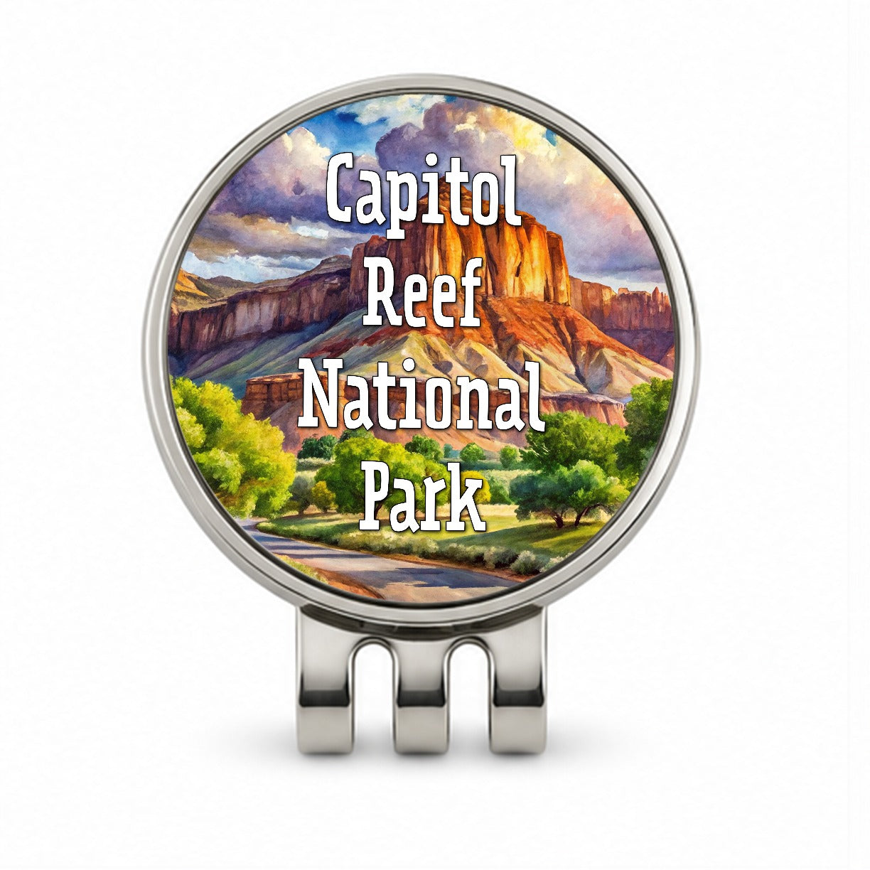 Capitol Reef National Park Utah Golf Hat Clip with Ball Marker