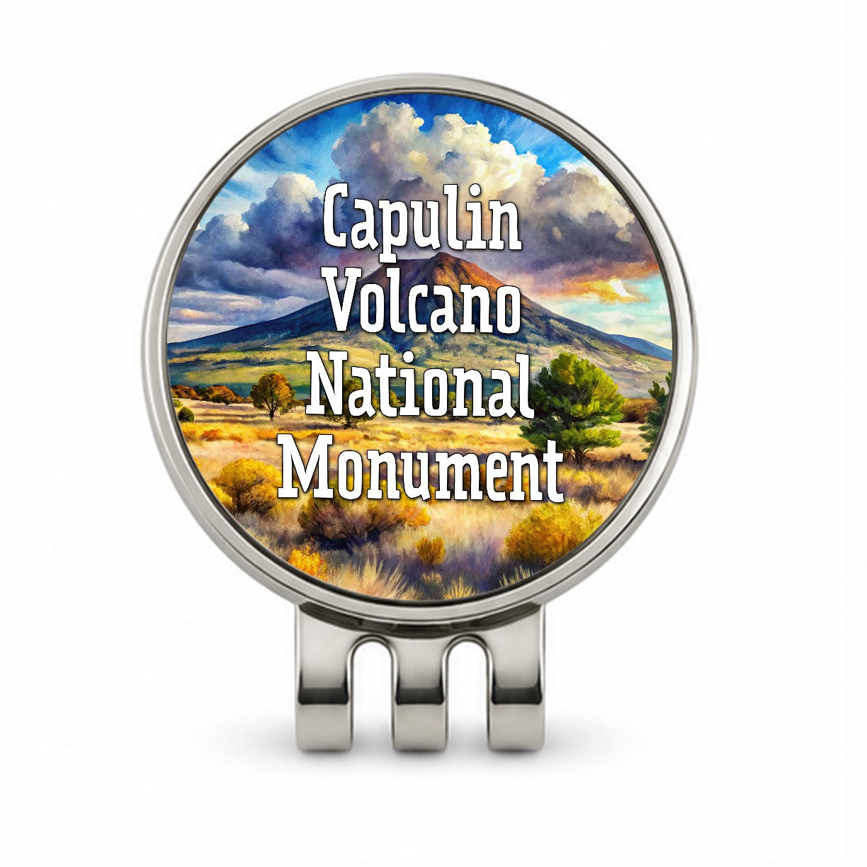 Capulin Volcano National Monument New Mexico Golf Hat Clip with Ball Marker