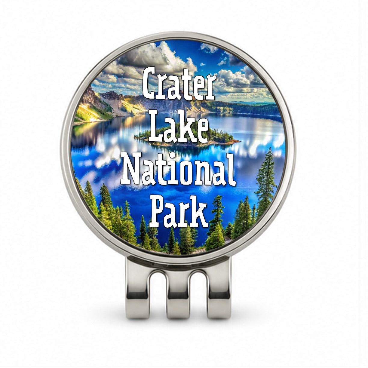 Crater Lake National Park Oregon Golf Hat Clip with Ball Marker