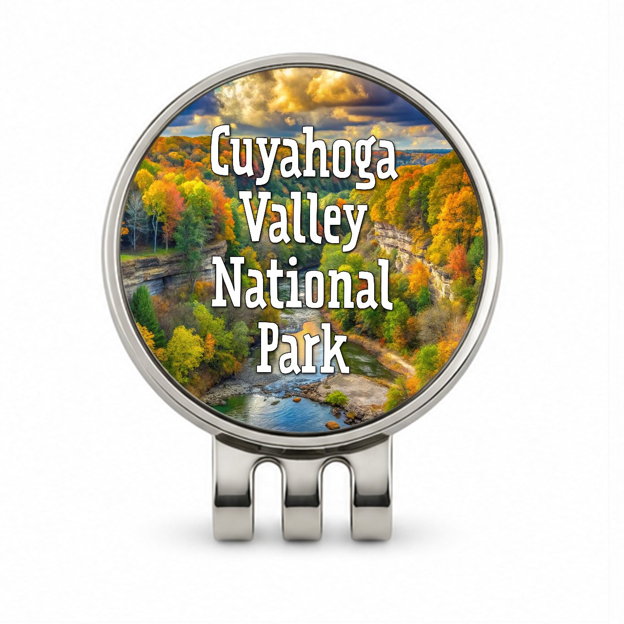Cuyahoga Valley National Park Ohio Golf Hat Clip with Ball Marker