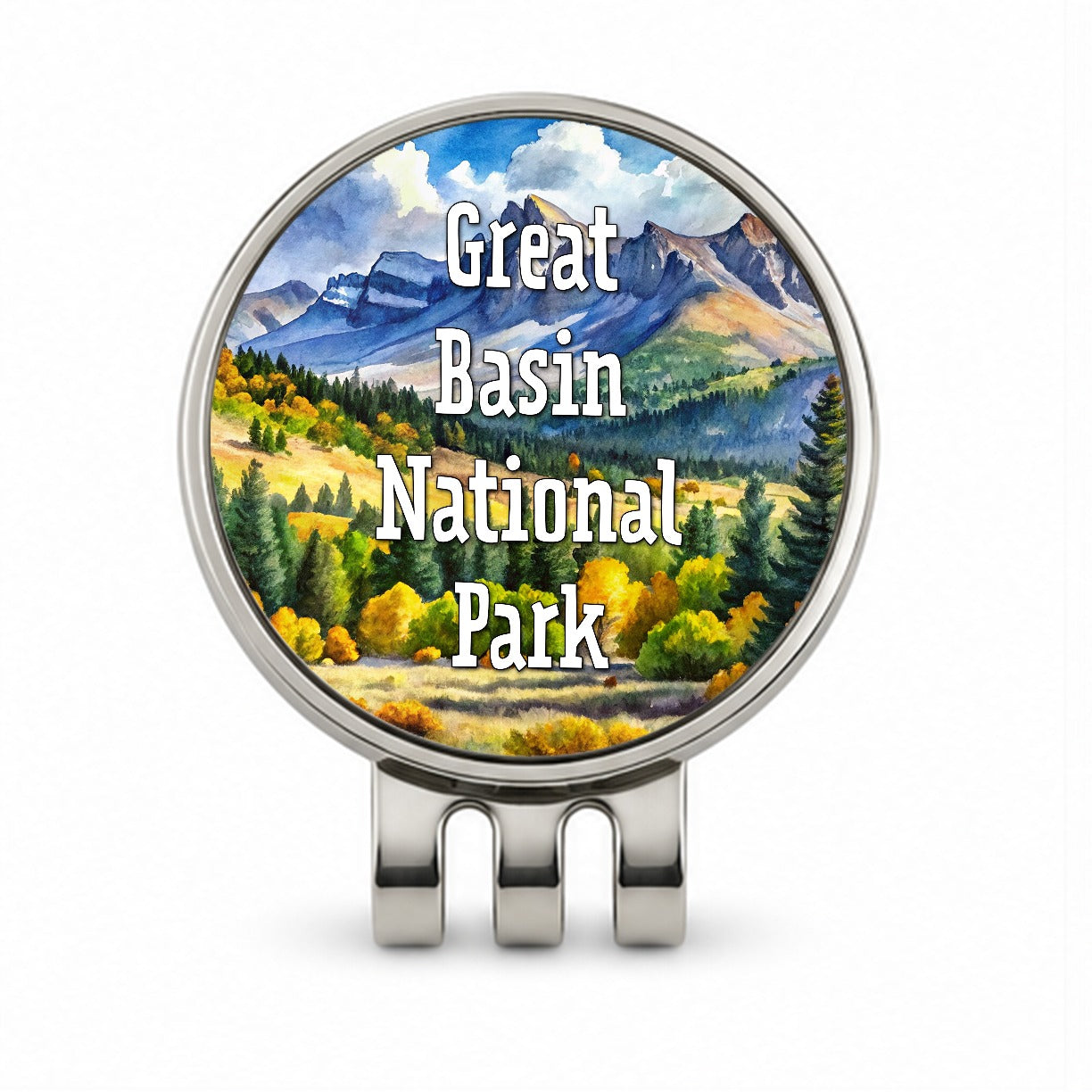 Great Basin National Park Nevada Golf Hat Clip with Ball Marker