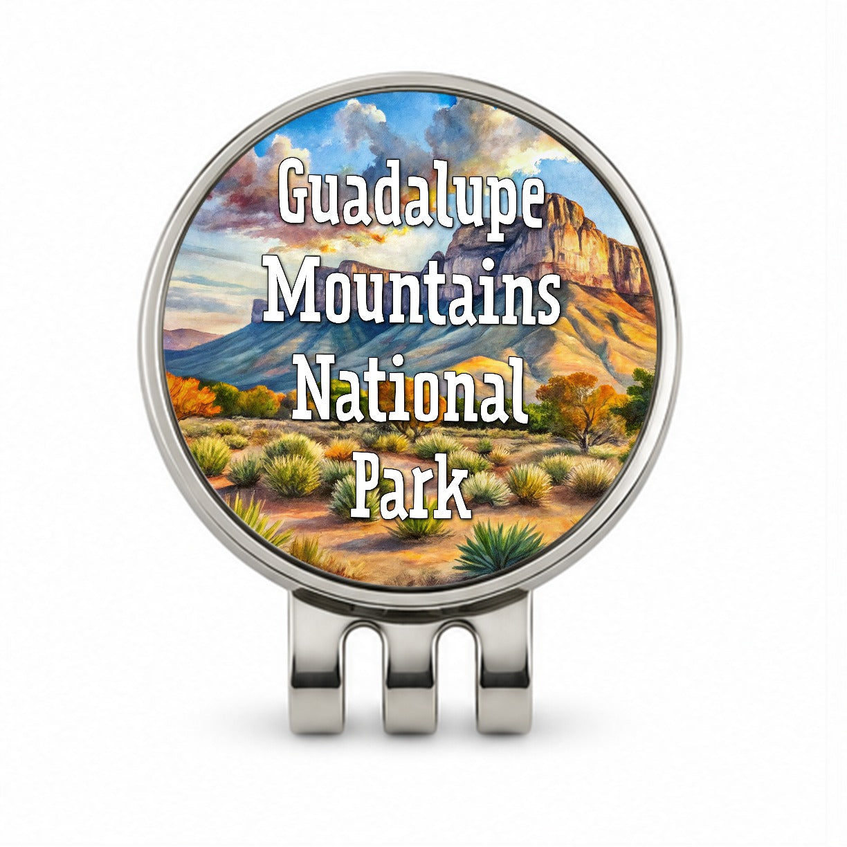 Guadalupe Mountains National Park Texas Golf Hat Clip with Ball Marker