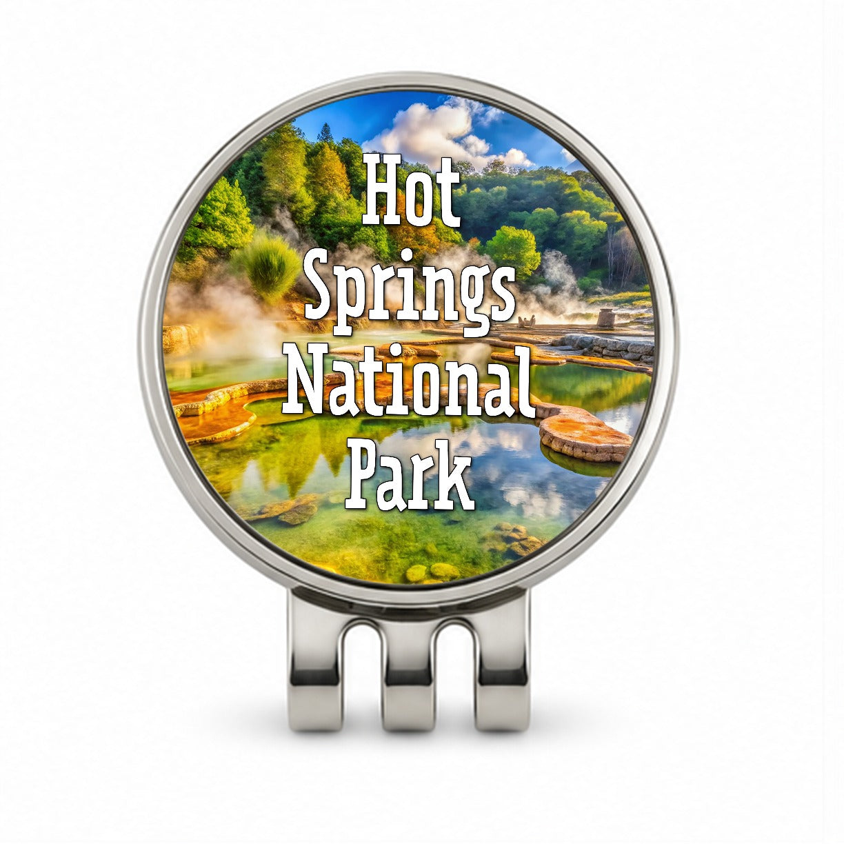 Hot Springs National Park Arkansas Golf Hat Clip with Ball Marker