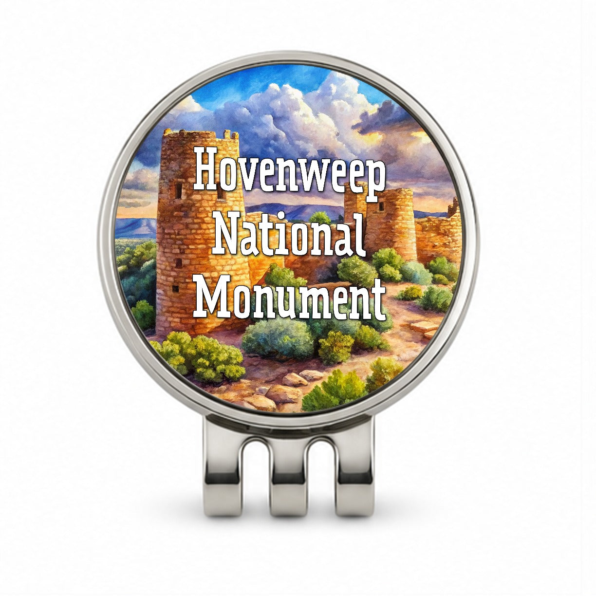 Hovenweep National Monument Colorado, Utah Golf Hat Clip with Ball Marker