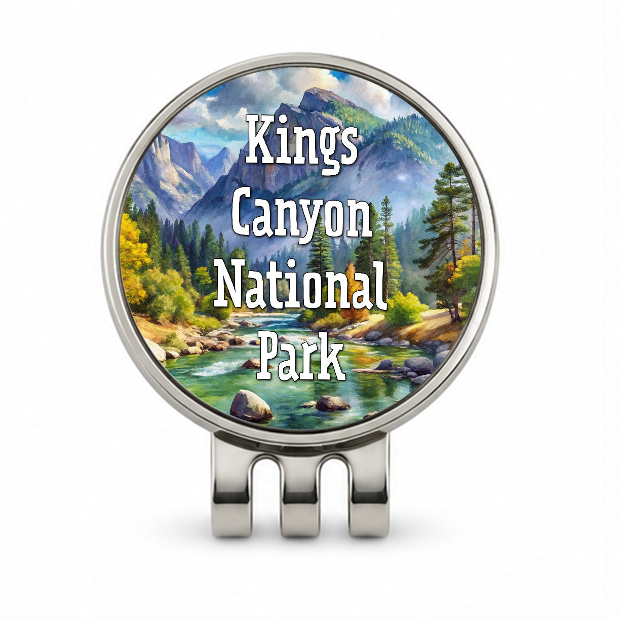 Kings Canyon National Park California Golf Hat Clip with Ball Marker