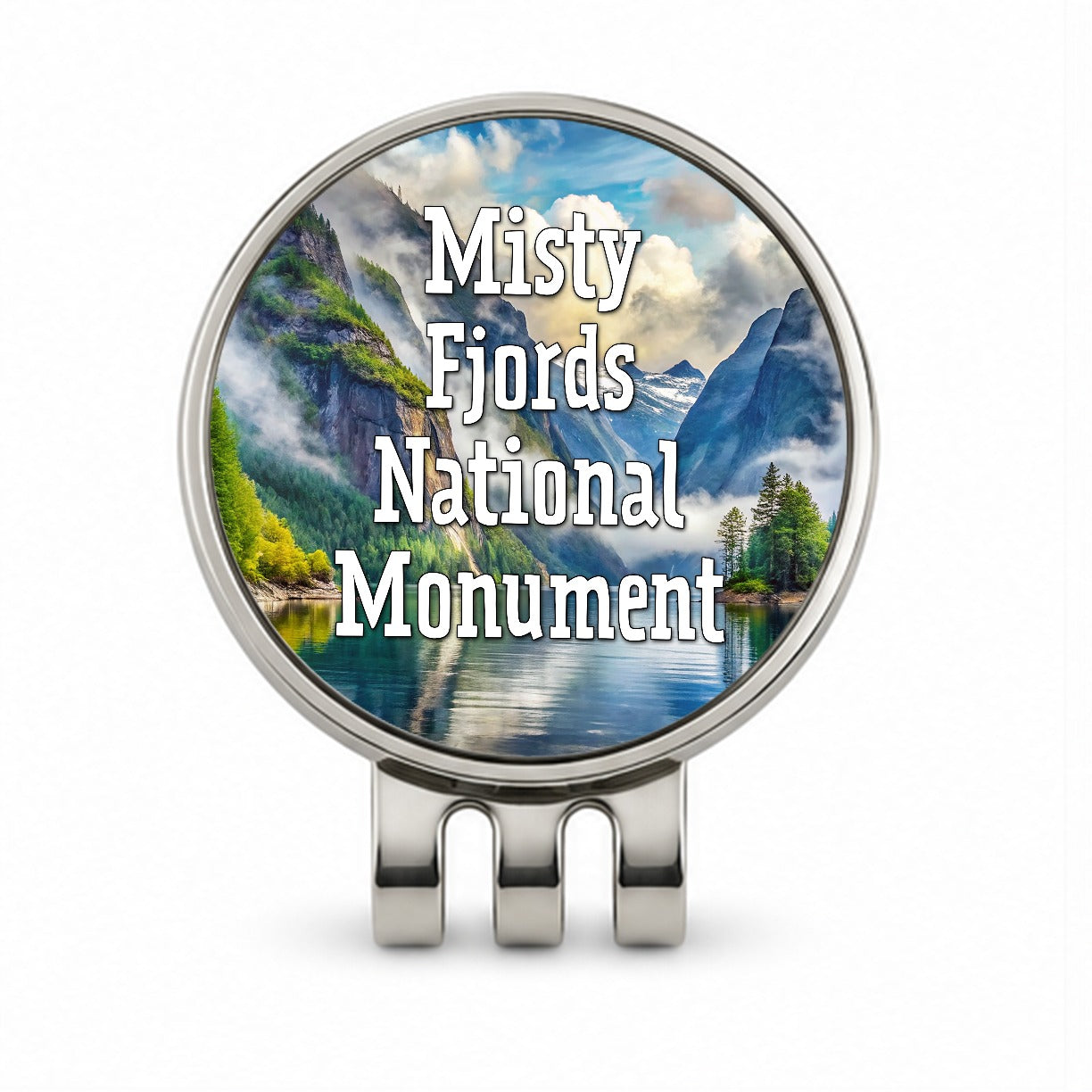 Misty Fjords National Monument Alaska Golf Hat Clip with Ball Marker