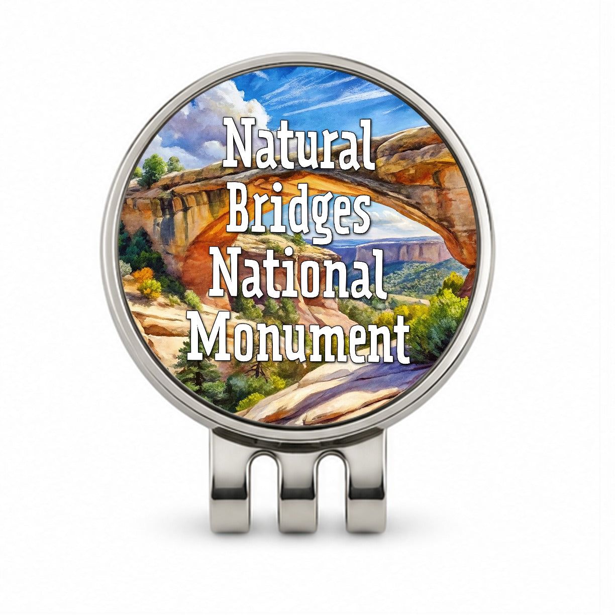 Natural Bridges National Monument Utah Golf Hat Clip with Ball Marker