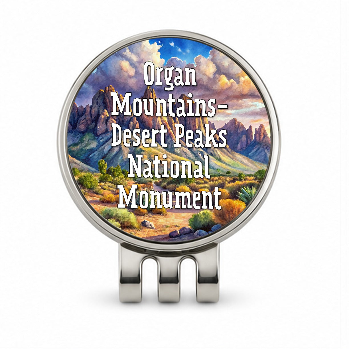 Organ Mountains-Desert Peaks National Monument New Mexico Golf Hat Clip with Ball Marker