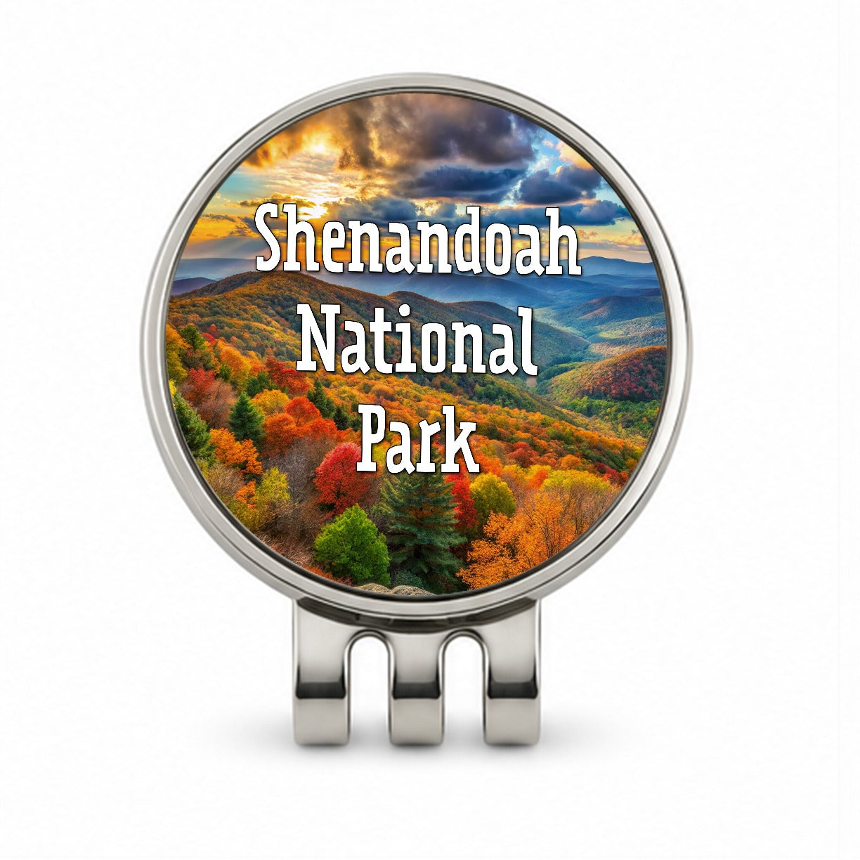 Shenandoah National Park Virginia Golf Hat Clip with Ball Marker