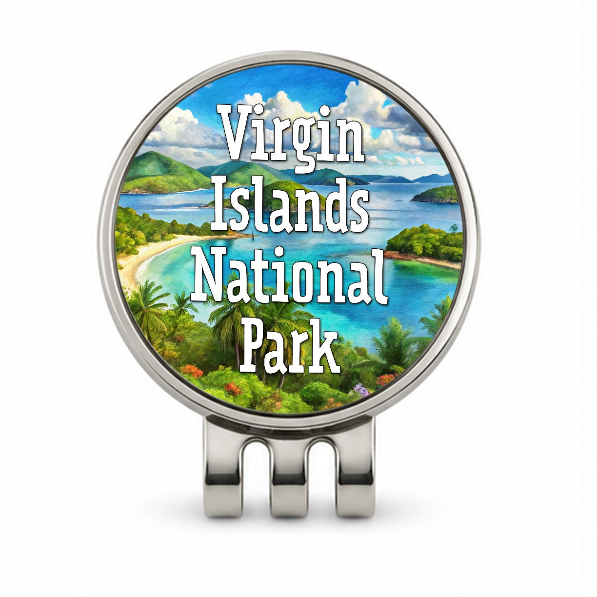 Virgin Islands National Park Golf Hat Clip with Ball Marker