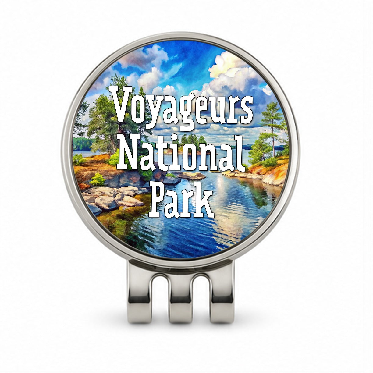 Voyageurs National Park Minnesota Golf Hat Clip with Ball Marker