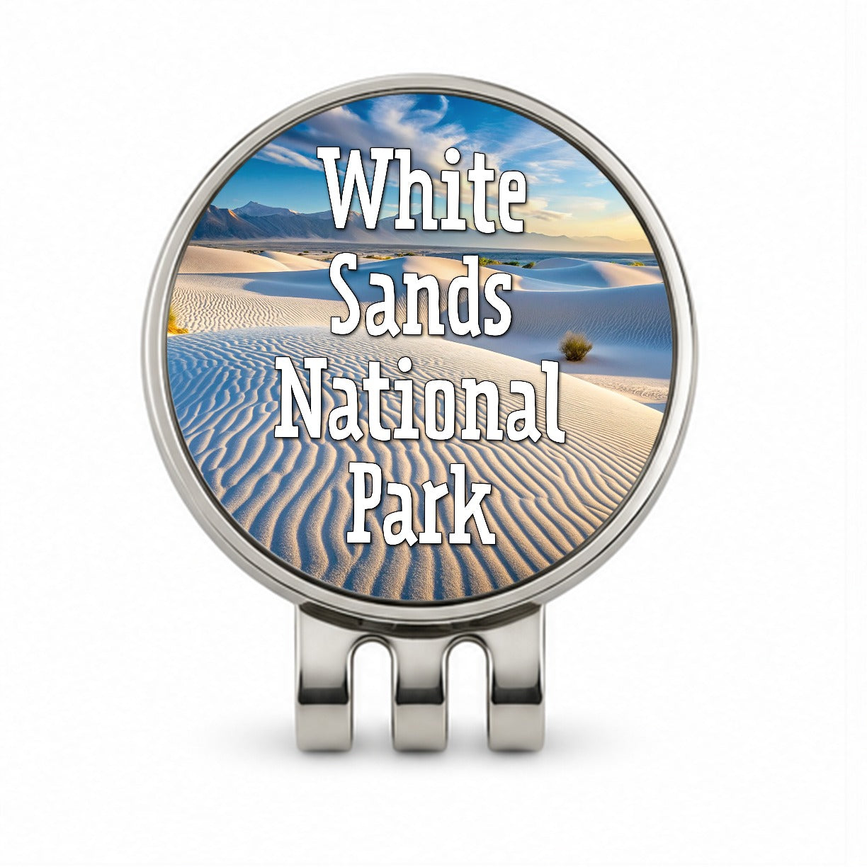 White Sands National Park New Mexico Golf Hat Clip with Ball Marker