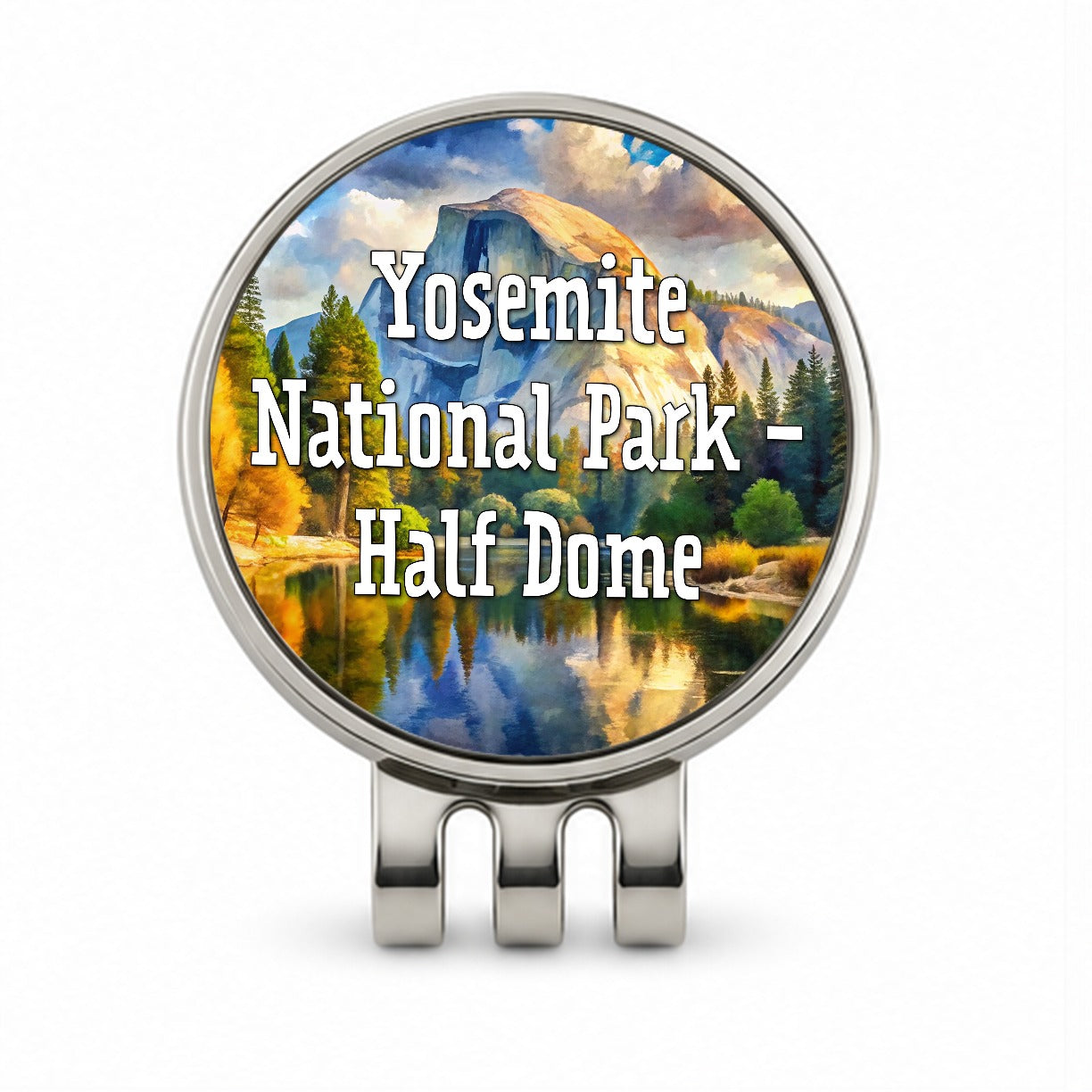 Yosemite National Park Half Dome Golf Hat Clip with Ball Marker