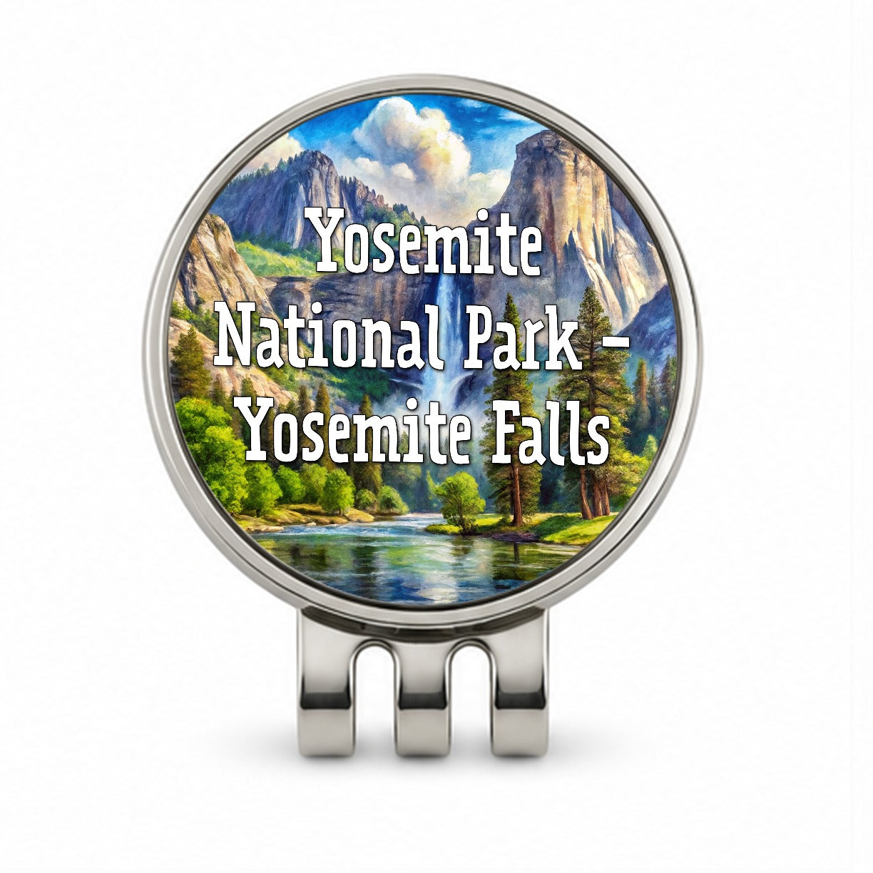 Yosemite National Park Yosemite Falls Golf Hat Clip with Ball Marker