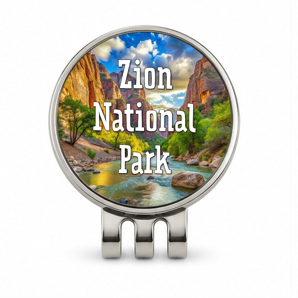 Zion National Park Utah Golf Hat Clip with Ball Marker
