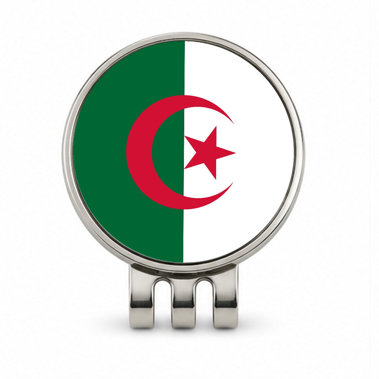 Algeria Country Flag Golf Hat Clip with Ball Marker