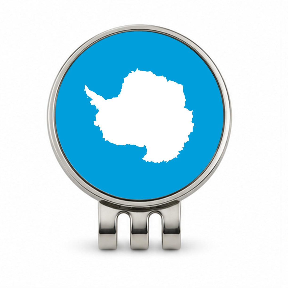 Antarctica Country Flag Golf Hat Clip with Ball Marker