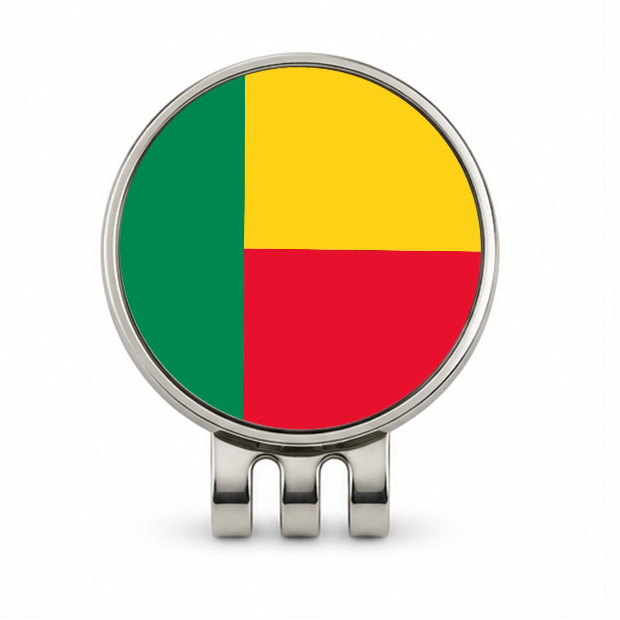 Benin Country Flag Golf Hat Clip with Ball Marker