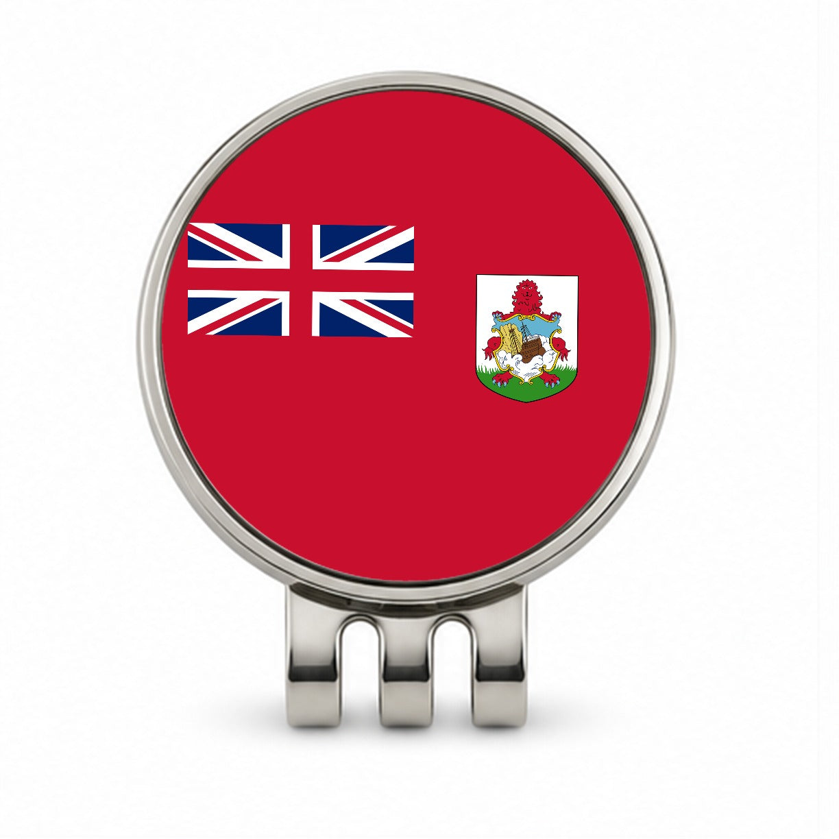 Bermuda Country Flag Golf Hat Clip with Ball Marker