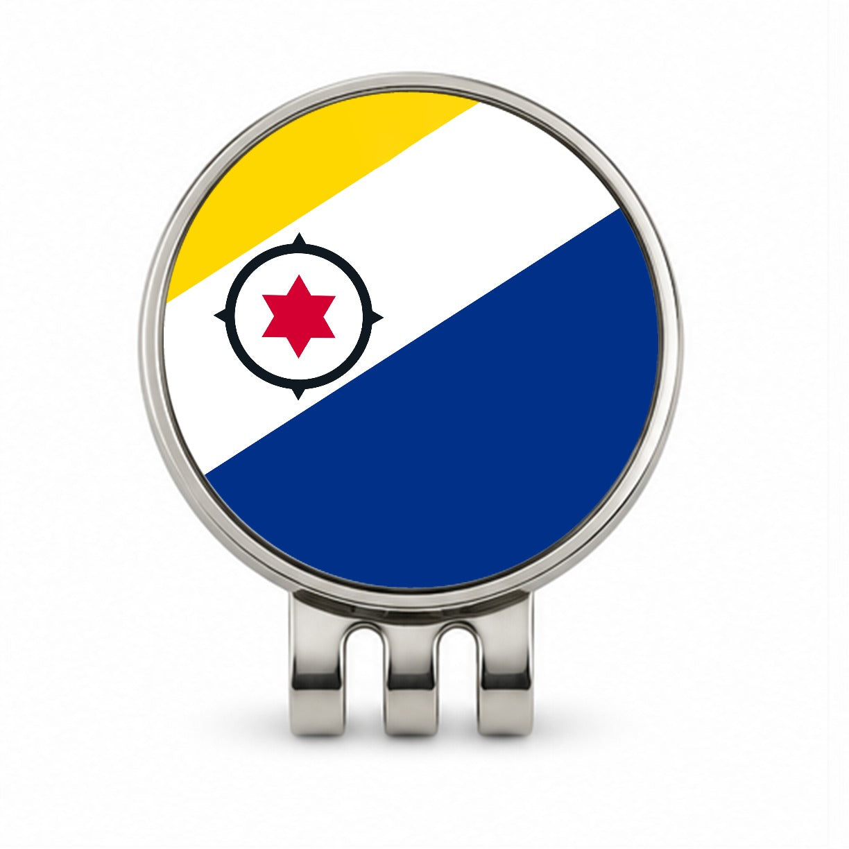 Bonaire, Sint Eustatius and Saba Country Flag Golf Hat Clip with Ball Marker