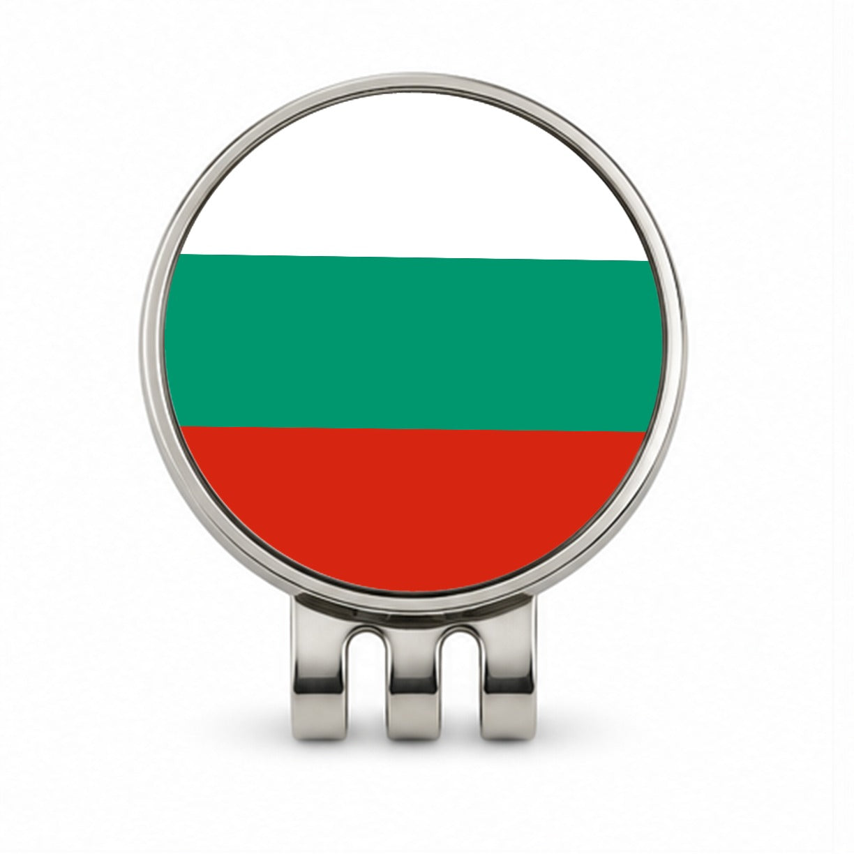 Bulgaria Country Flag Golf Hat Clip with Ball Marker