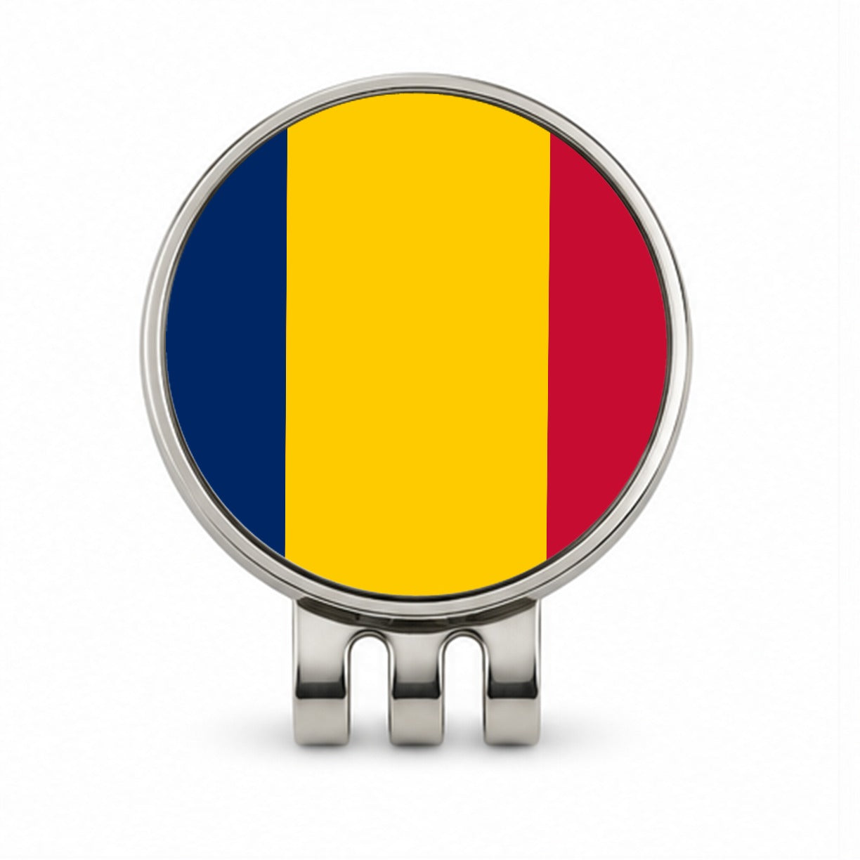 Chad Country Flag Golf Hat Clip with Ball Marker