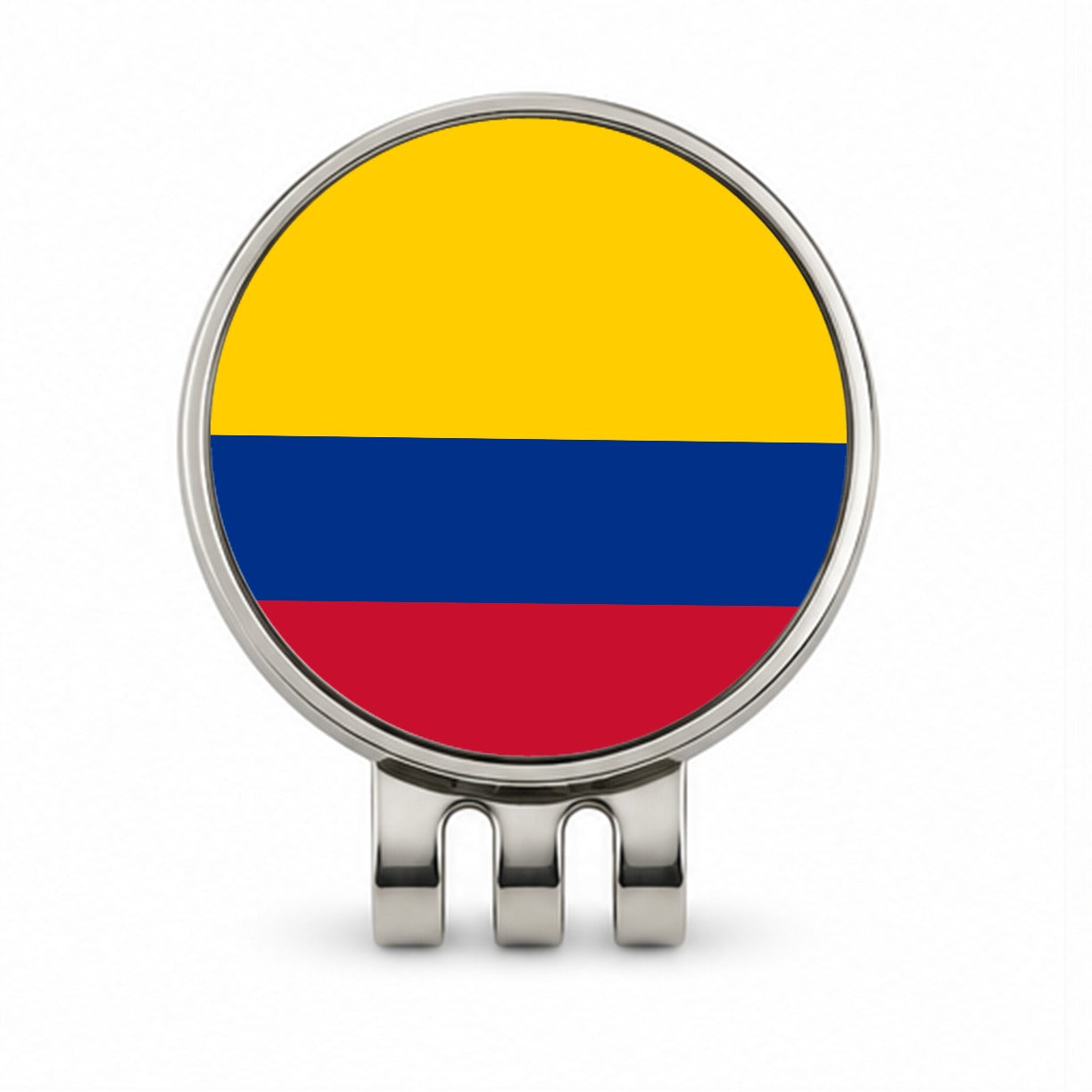 Colombia Country Flag Golf Hat Clip with Ball Marker
