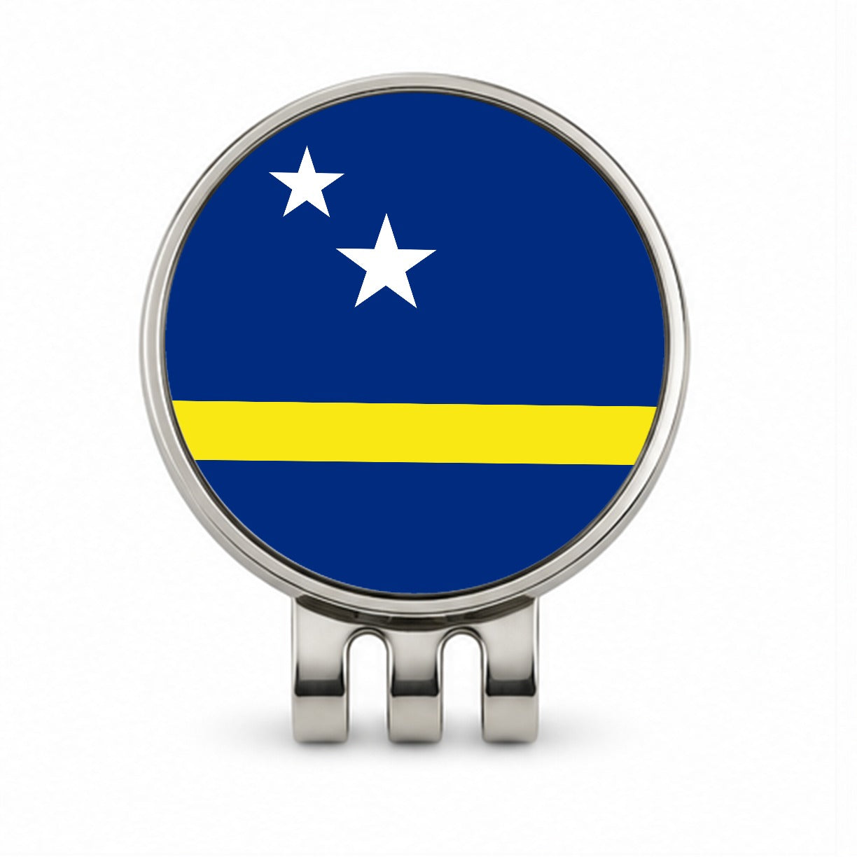 Curaçao Country Flag Golf Hat Clip with Ball Marker