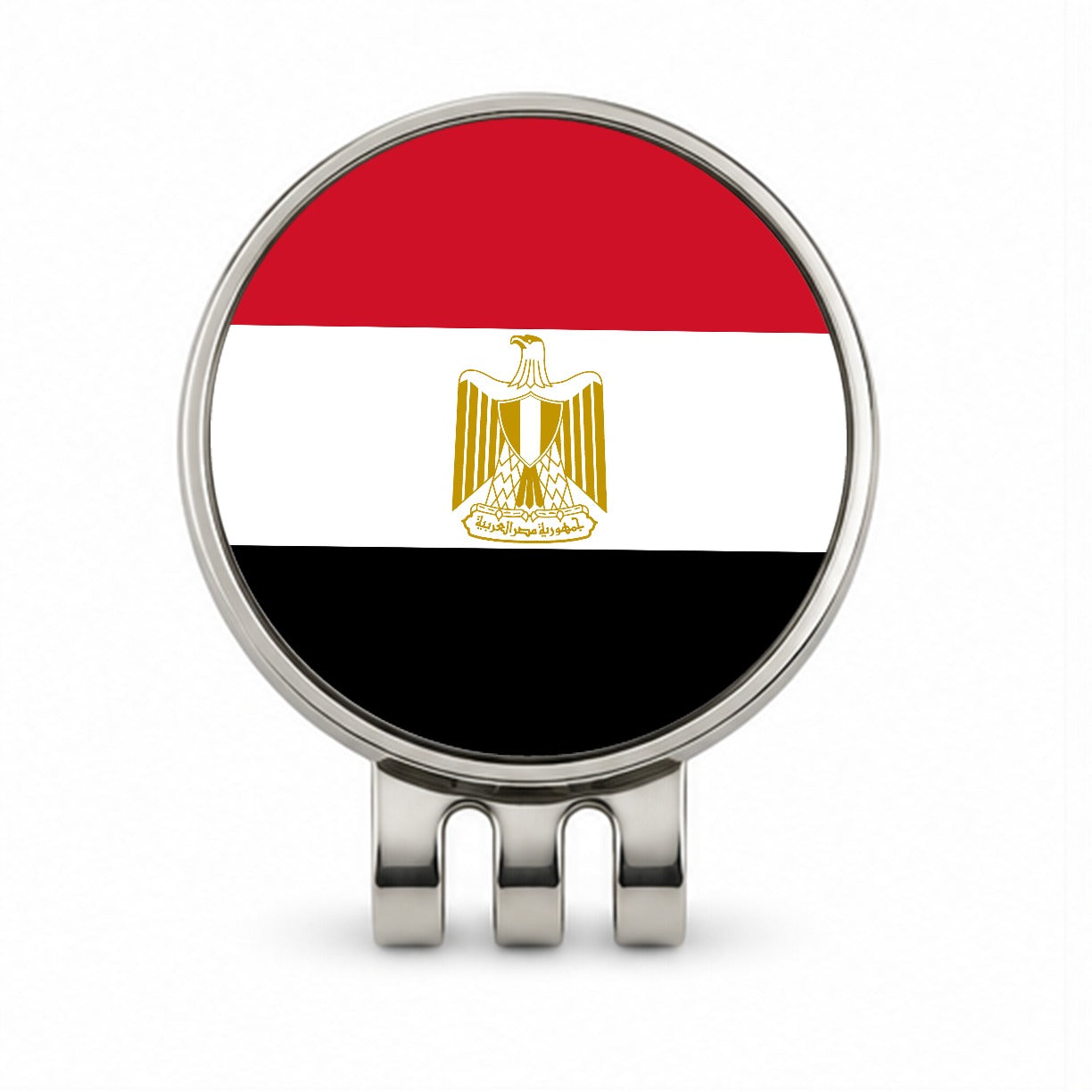 Egypt Country Flag Golf Hat Clip with Ball Marker