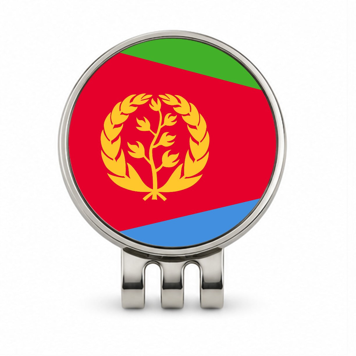 Eritrea Country Flag Golf Hat Clip with Ball Marker