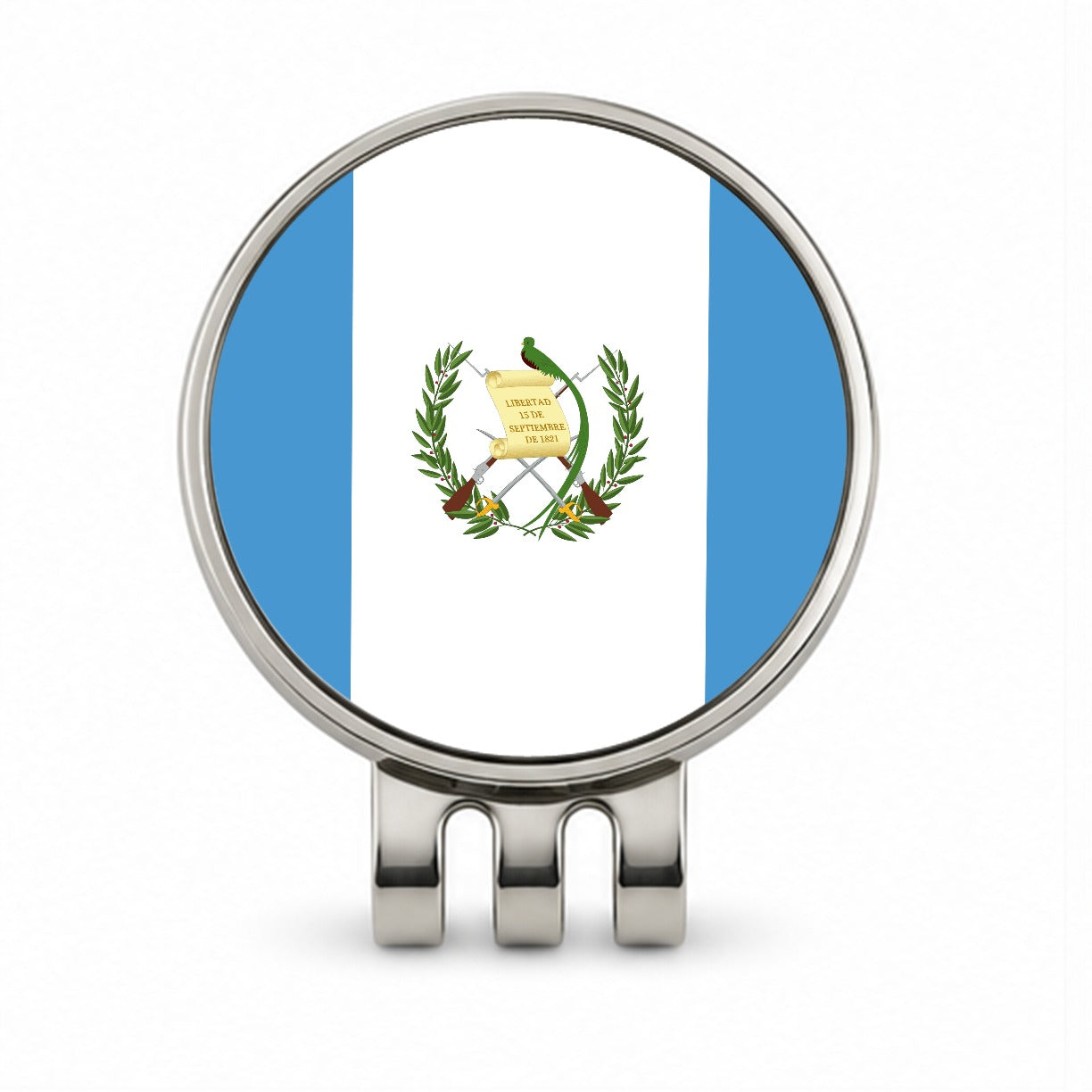 Guatemala Country Flag Golf Hat Clip with Ball Marker