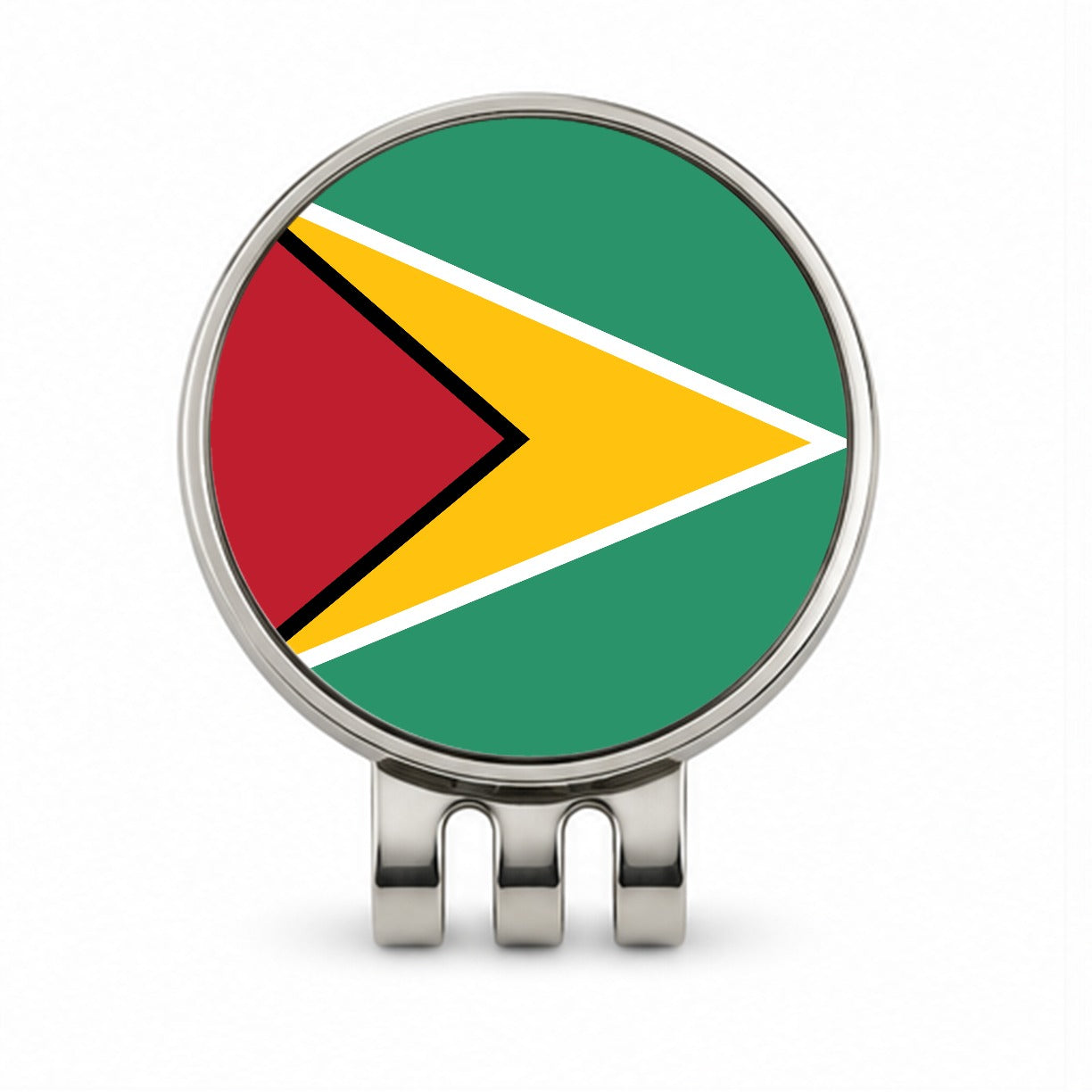 Guyana Country Flag Golf Hat Clip with Ball Marker