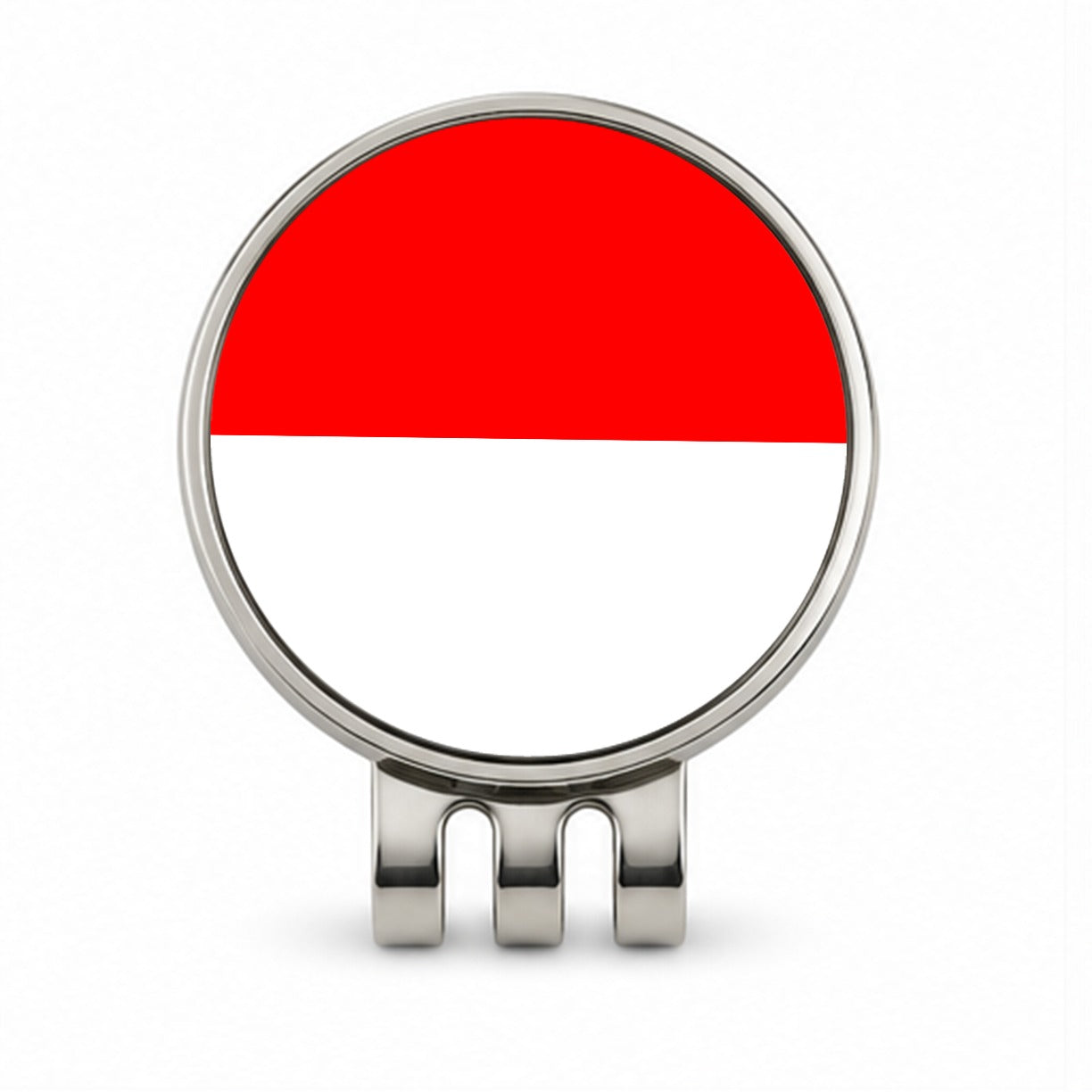 Indonesia Country Flag Golf Hat Clip with Ball Marker