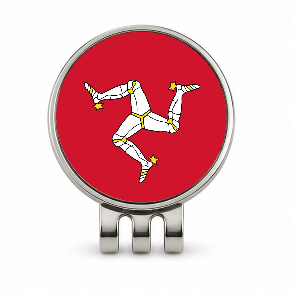 Isle of Man Country Flag Golf Hat Clip with Ball Marker