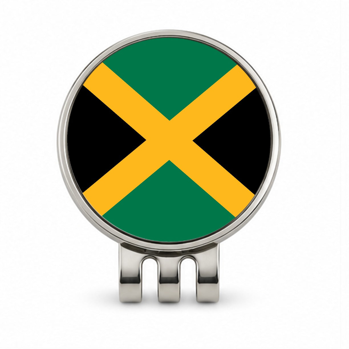Jamaica Country Flag Golf Hat Clip with Ball Marker