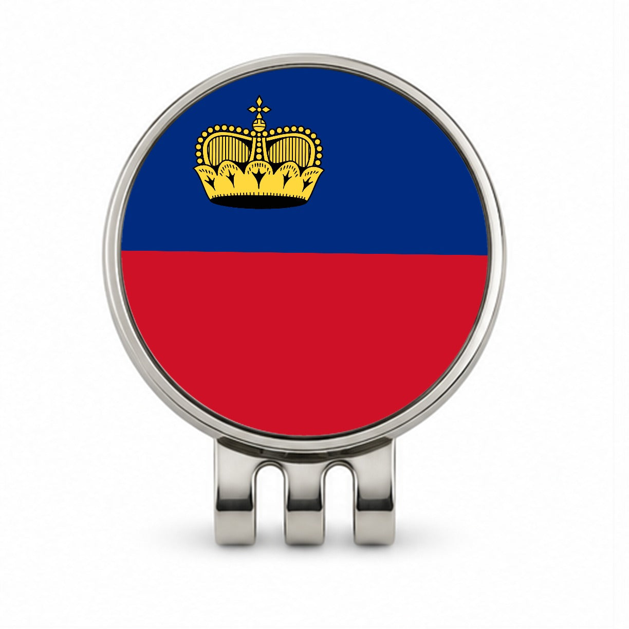 Liechtenstein Country Flag Golf Hat Clip with Ball Marker