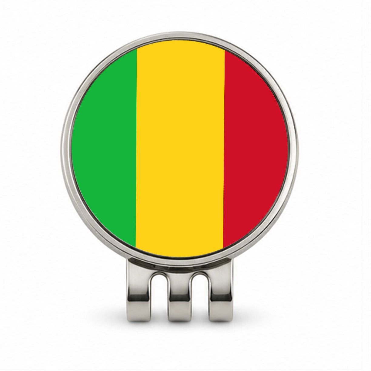 Mali Country Flag Golf Hat Clip with Ball Marker