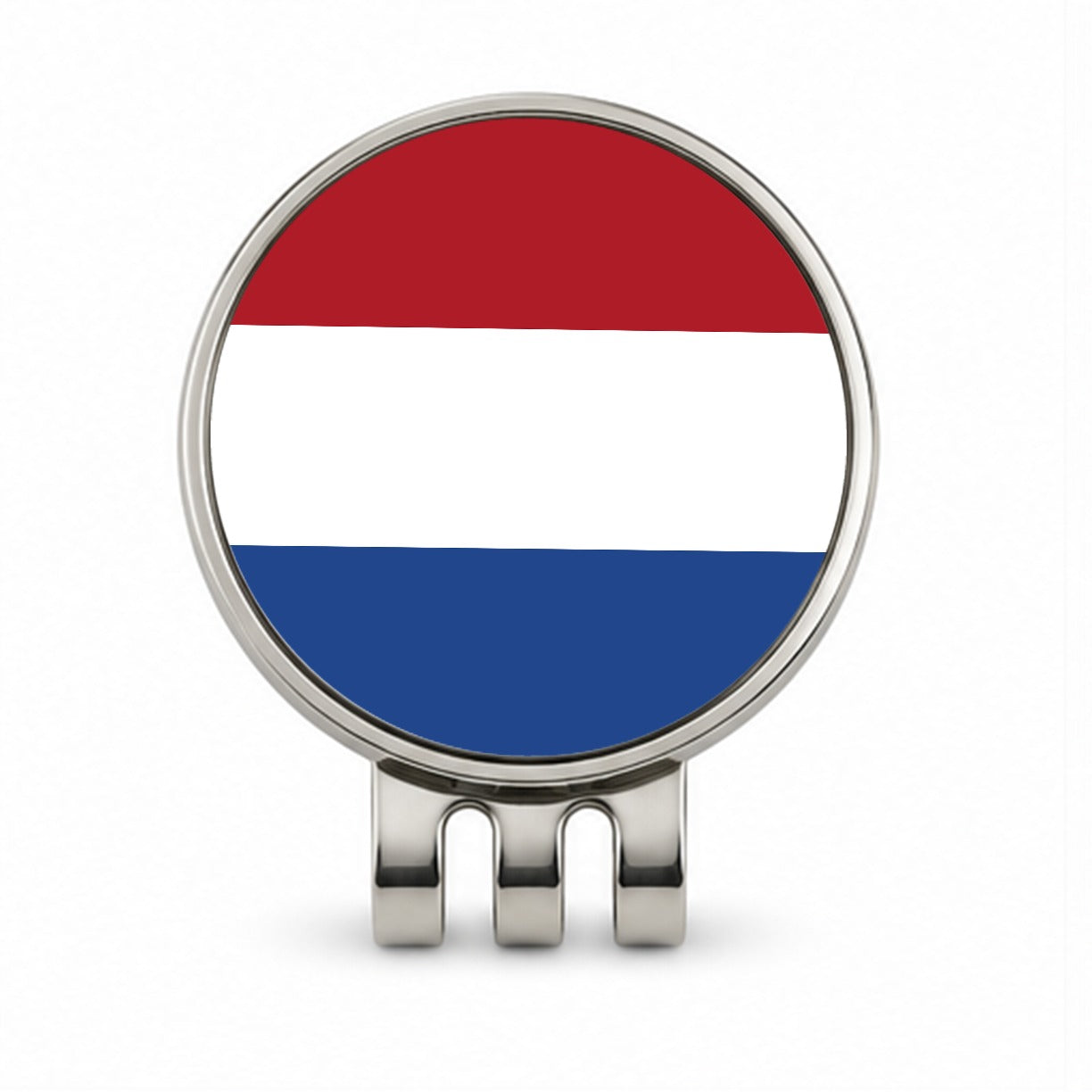Netherlands (the) Country Flag Golf Hat Clip with Ball Marker