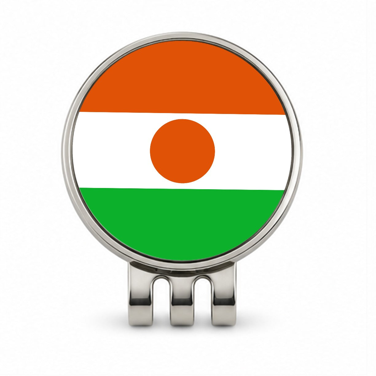 Niger (the) Country Flag Golf Hat Clip with Ball Marker