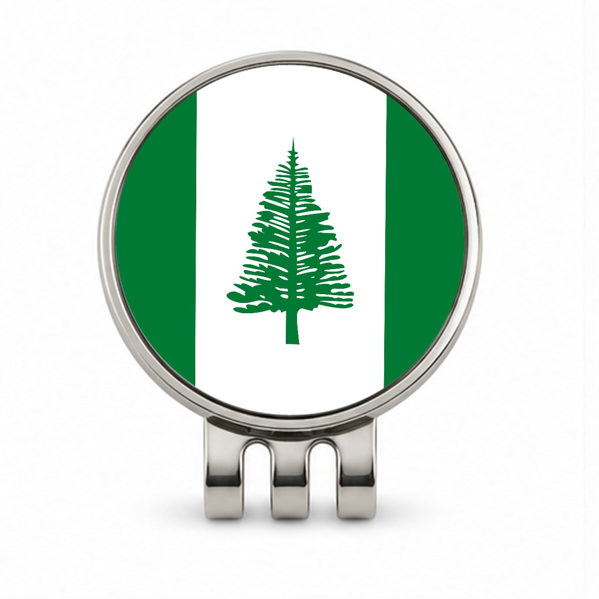 Norfolk Island Country Flag Golf Hat Clip with Ball Marker
