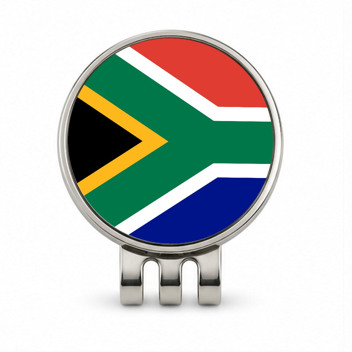 South Africa Country Flag Golf Hat Clip with Ball Marker