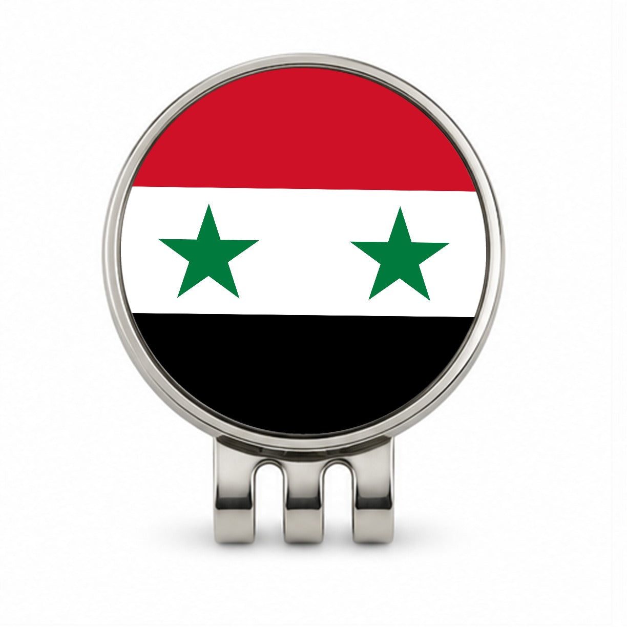 Syrian Arab Republic Country Flag Golf Hat Clip with Ball Marker