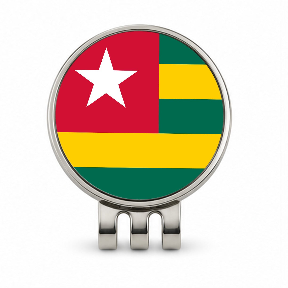 Togo Country Flag Golf Hat Clip with Ball Marker