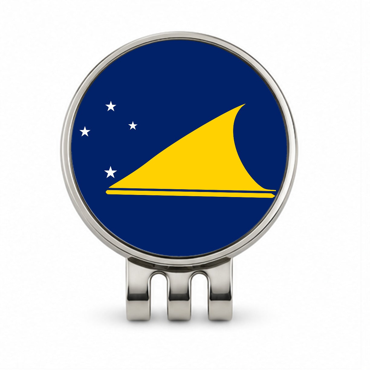 Tokelau Country Flag Golf Hat Clip with Ball Marker