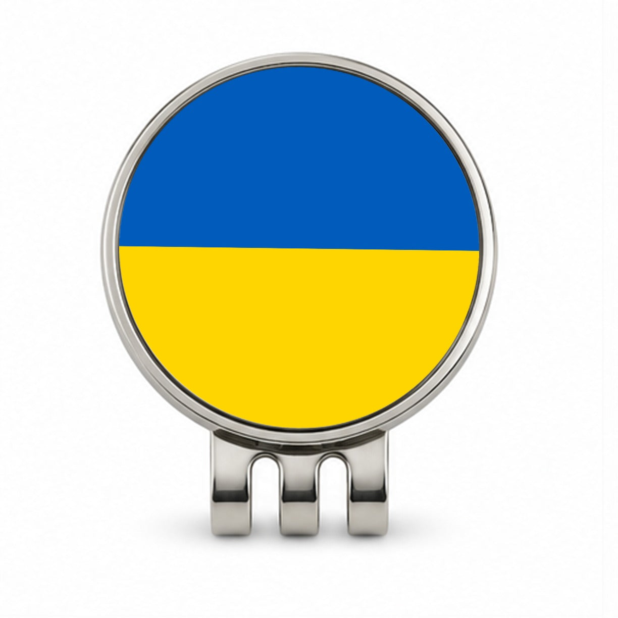 Ukraine Country Flag Golf Hat Clip with Ball Marker